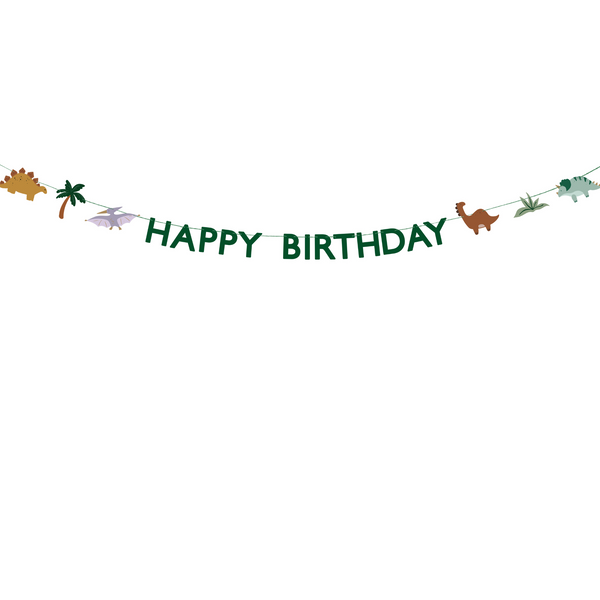 Girlande "Happy Birthday" Dinos