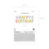 Folienballon Girlande "Happy Birthday“ Bunt -hey-Party.de- Folienballons -#Variante_