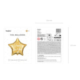 Folienballon Stern "Happy New Year" Gold -hey-Party.de- Folienballons -#Variante_