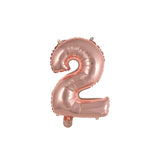 Folienballon Zahl Klein Roségold -hey-Party.de- Folienballons -#Variante_ Zahl 2