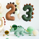 Folienballon Zahl 3 Dinosaurier