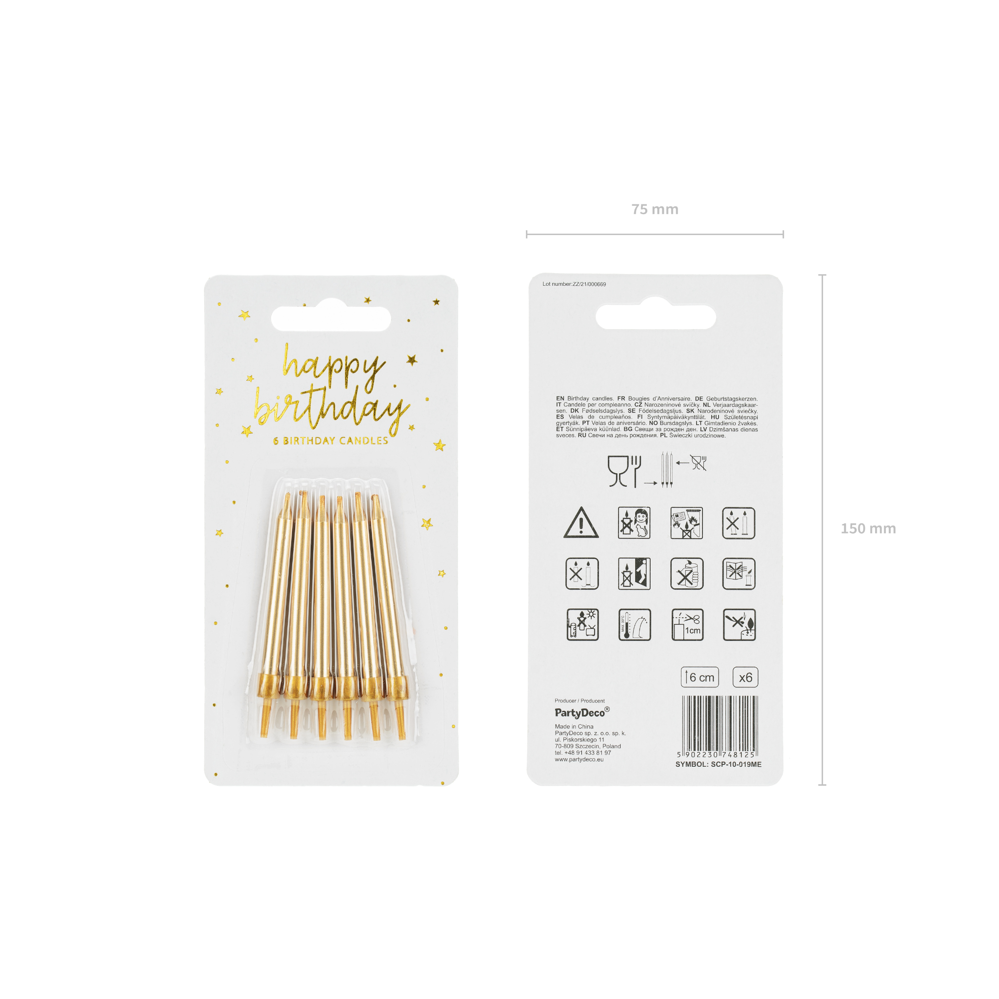 Geburtstagskerzen Gold Kurz -hey-Party.de- Geburtstagskerzen -#Variante_
