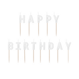 Geburtstagskerzen "Happy Birthday" in Weiß -hey-Party.de- Geburtstagskerzen -#Variante_