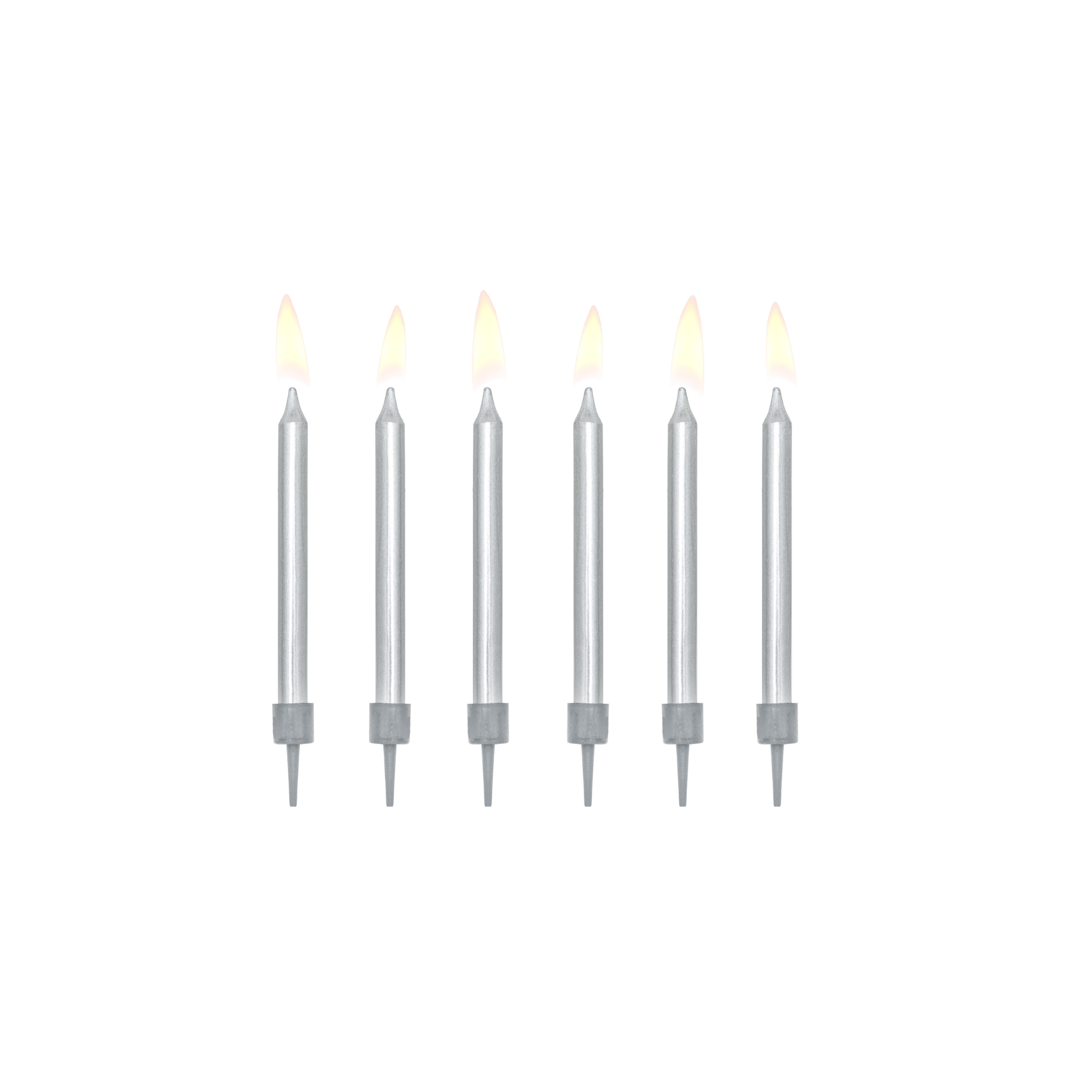 Geburtstagskerzen Silber kurz -hey-Party.de- Geburtstagskerzen -#Variante_