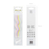 Kuchenkerzen Curly Pastell -hey-Party.de- Geburtstagskerzen -#Variante_