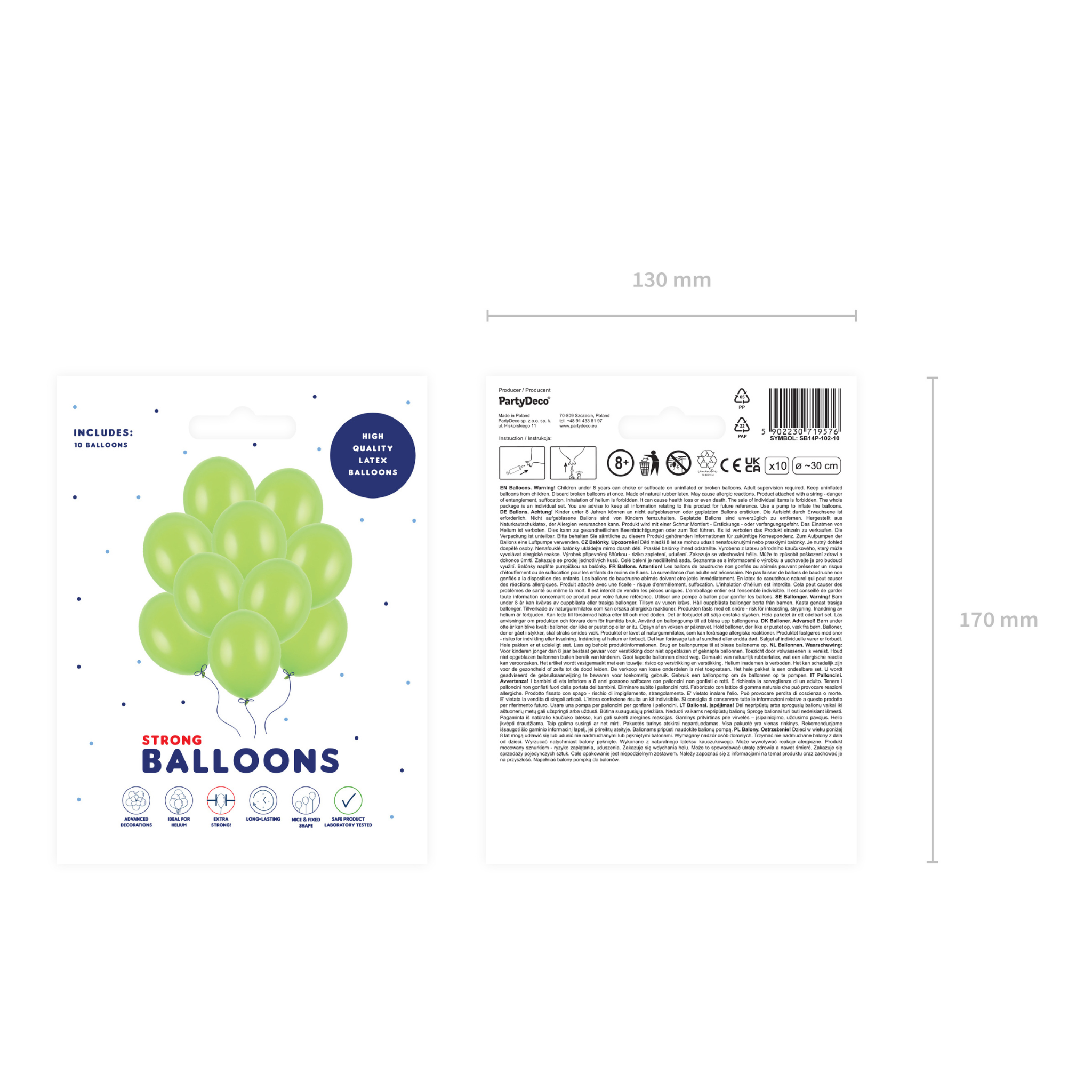 Luftballons Hellgrün -hey-Party.de- Latexballons -#Variante_