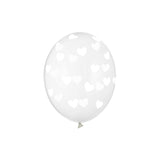 Luftballons Transparent Weiße Herzen -hey-Party.de- Latexballons -#Variante_