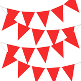 Wimpelkette Rot Plastik 10m -hey-Party.de- Girlanden -#Variante_