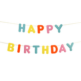 Filz-Girlande "Happy Birthday" Bunt -hey-Party.de- Girlanden -#Variante_