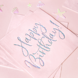 Servietten "Happy Birthday" Rosa & Irisierend -hey-Party.de- Servietten -#Variante_