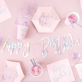 Servietten "Happy Birthday" Rosa & Irisierend -hey-Party.de- Servietten -#Variante_