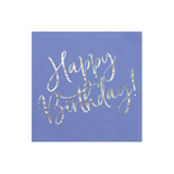 Servietten "Happy Birthday" Blau & Irisierend -hey-Party.de- Servietten -#Variante_