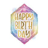 XXL Folienballon Diamant „Happy Birthday“ -hey-Party.de- Folienballons -#Variante_