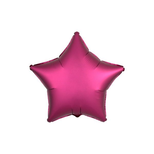 Folienballon Stern Hot Pink seidenmatt