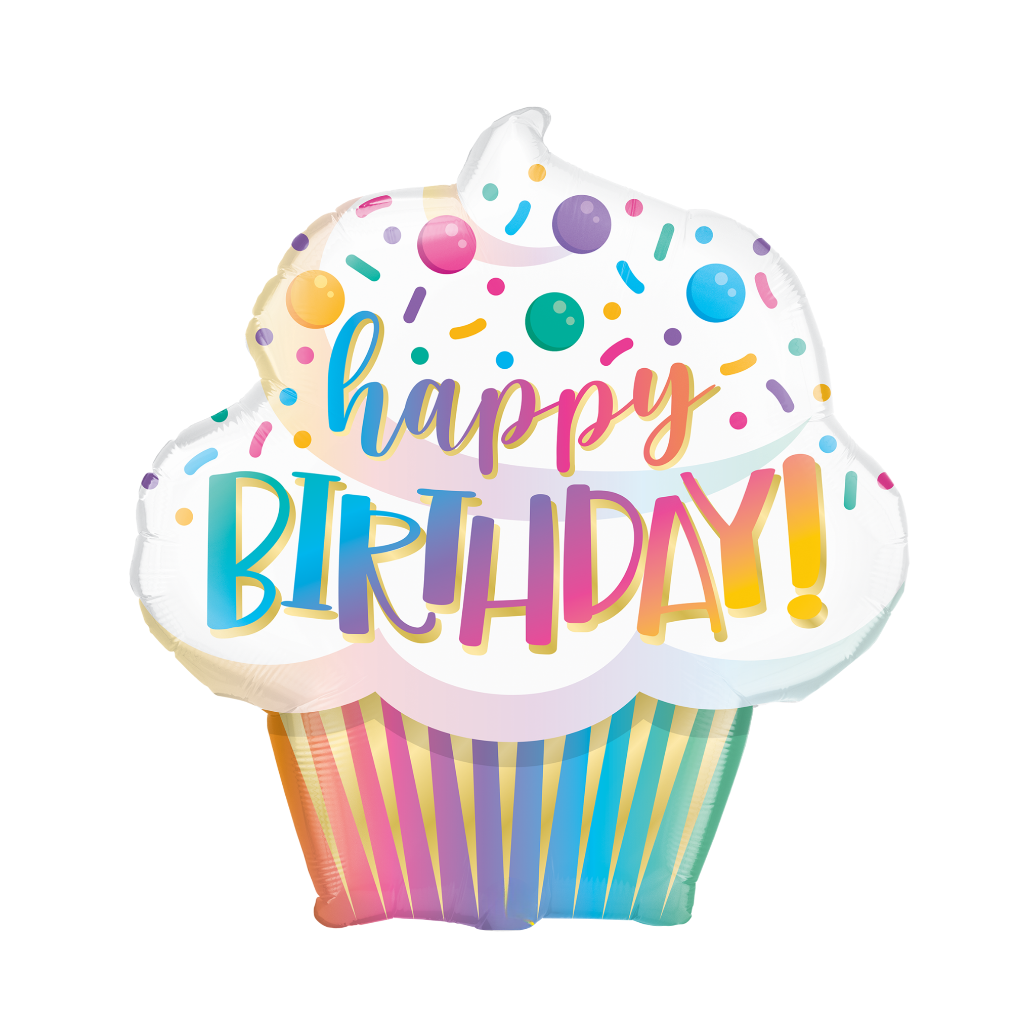 Folienballon Cupcake „Happy Birthday" -hey-Party.de- Folienballons -#Variante_