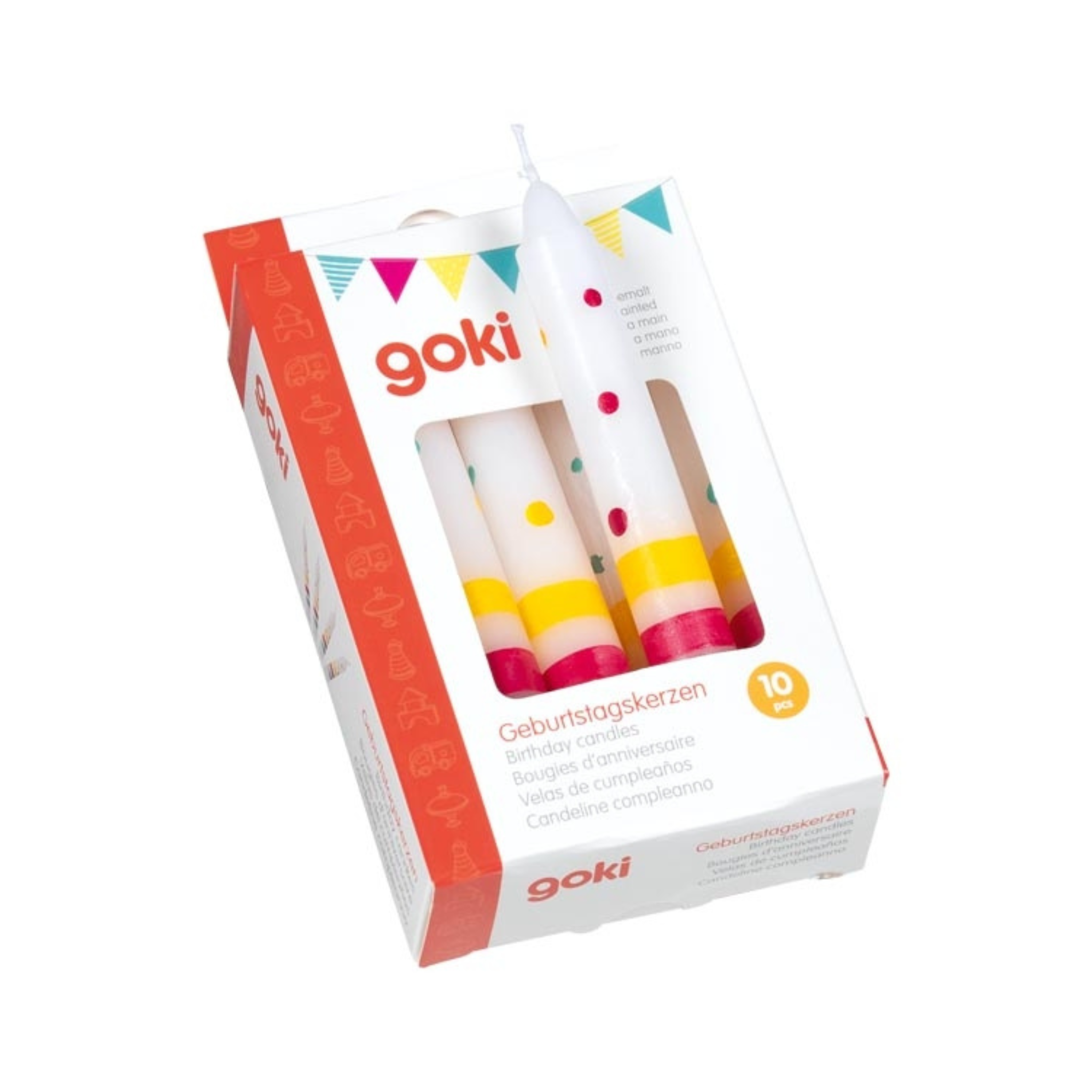 Goki Geburtstagskerzen Bunt Punkte -hey-Party.de- Geburtstagskerzen -#Variante_