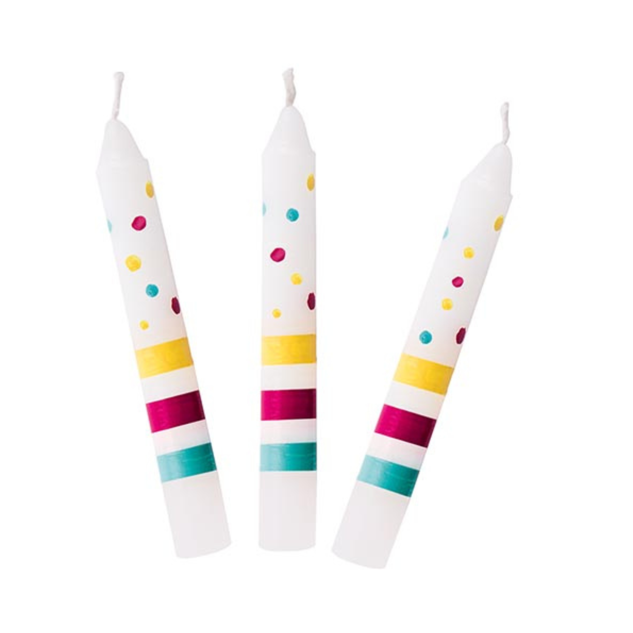 Goki Geburtstagskerzen Bunt Punkte -hey-Party.de- Geburtstagskerzen -#Variante_