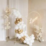 Ballongirlande DIY Set, Weiß-Gold -hey-Party.de- Ballongirlanden -#Variante_