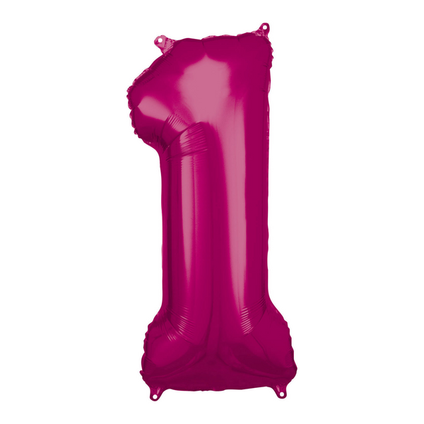 Folienballon XXL Zahl Pink