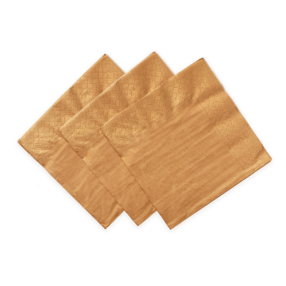 Servietten Roségold, 33 x 33 cm