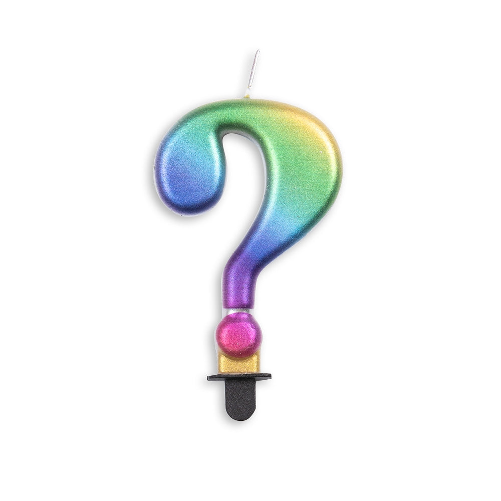 Zahlenkerze Fragezeichen Rainbow