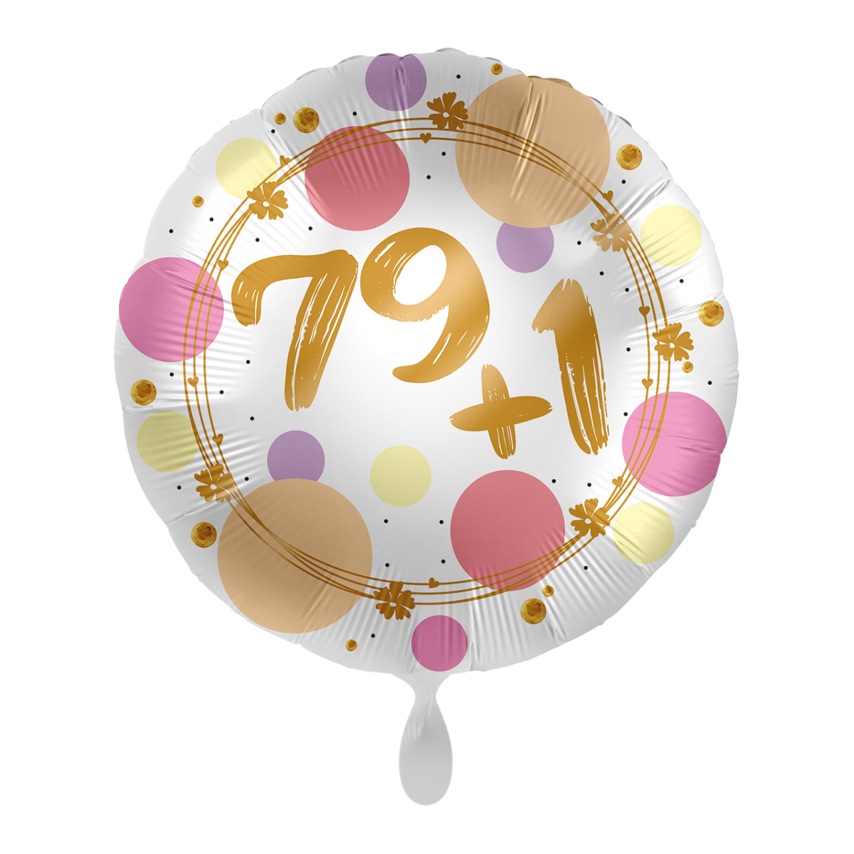 Folienballon rund "79+1" -hey-Party.de- Folienballons -#Variante_