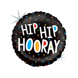 Folienballon rund „Hip Hip Hooray" -hey-Party.de- Folienballons -#Variante_