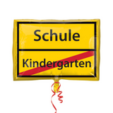 Folienballon Schild "Schule/ Kindergarten" -hey-Party.de- Folienballons -#Variante_