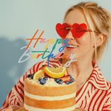 Acryl-Kuchentopper "Happy Birthday" Bunt -hey-Party.de- Cupcake- und Kuchen-Topper -#Variante_