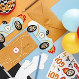 Aufkleber Rennautos -hey-Party.de- Aufkleber -#Variante_