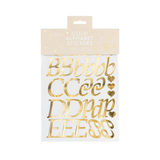 Aufkleber Buchstaben A-Z Gold Kursiv -hey-Party.de- Aufkleber -#Variante_