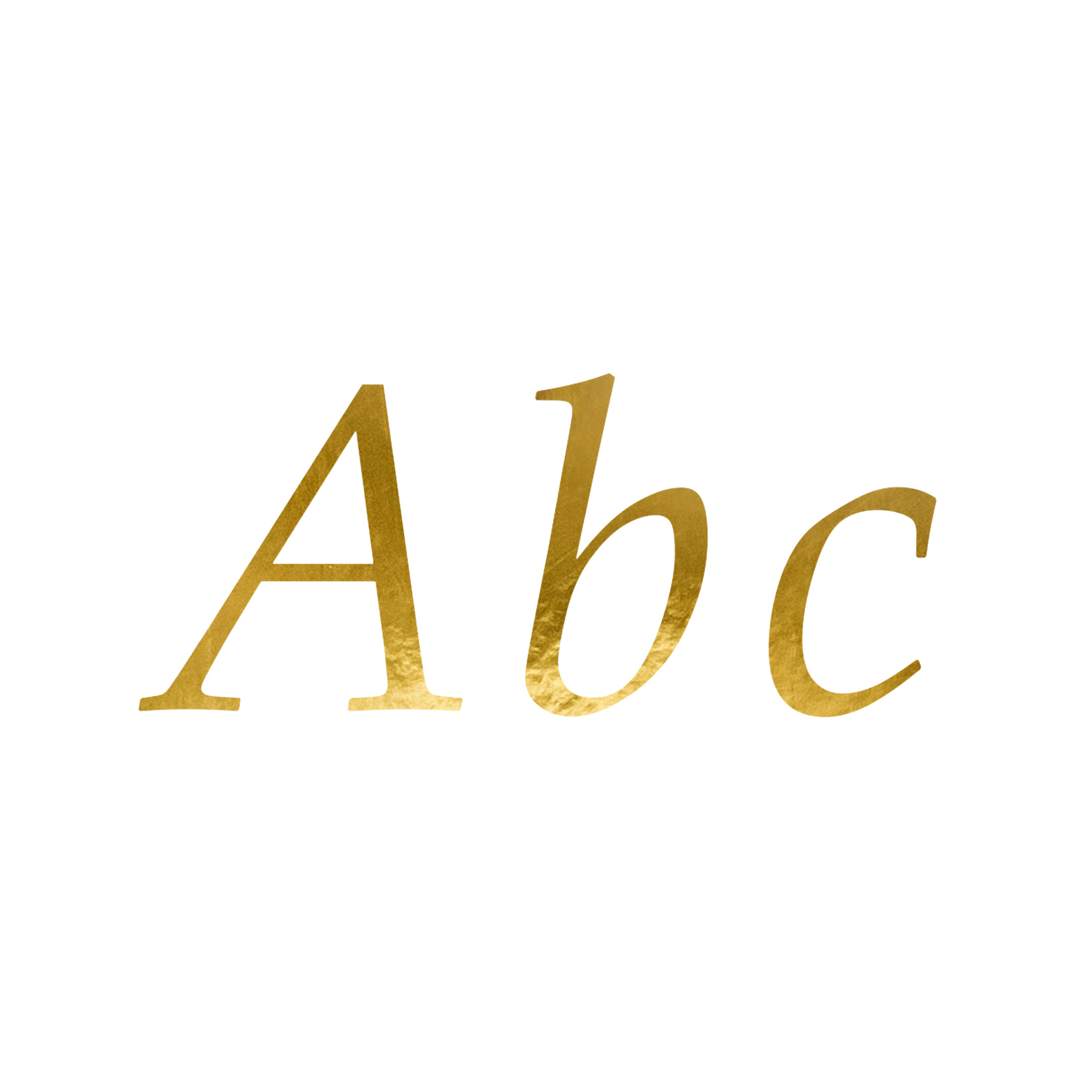 Aufkleber Buchstaben A-Z Gold Kursiv -hey-Party.de- Aufkleber -#Variante_