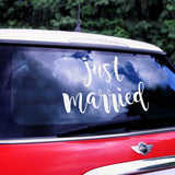 Autoaufkleber - Just married -hey-Party.de- Aufkleber -#Variante_