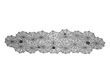 Tischläufer Spinnennetz Schwarz, ca. 185 x 45 cm