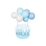 Ballon- Kuchentopper Hellblau -hey-Party.de- Cupcake- und Kuchen-Topper -#Variante_