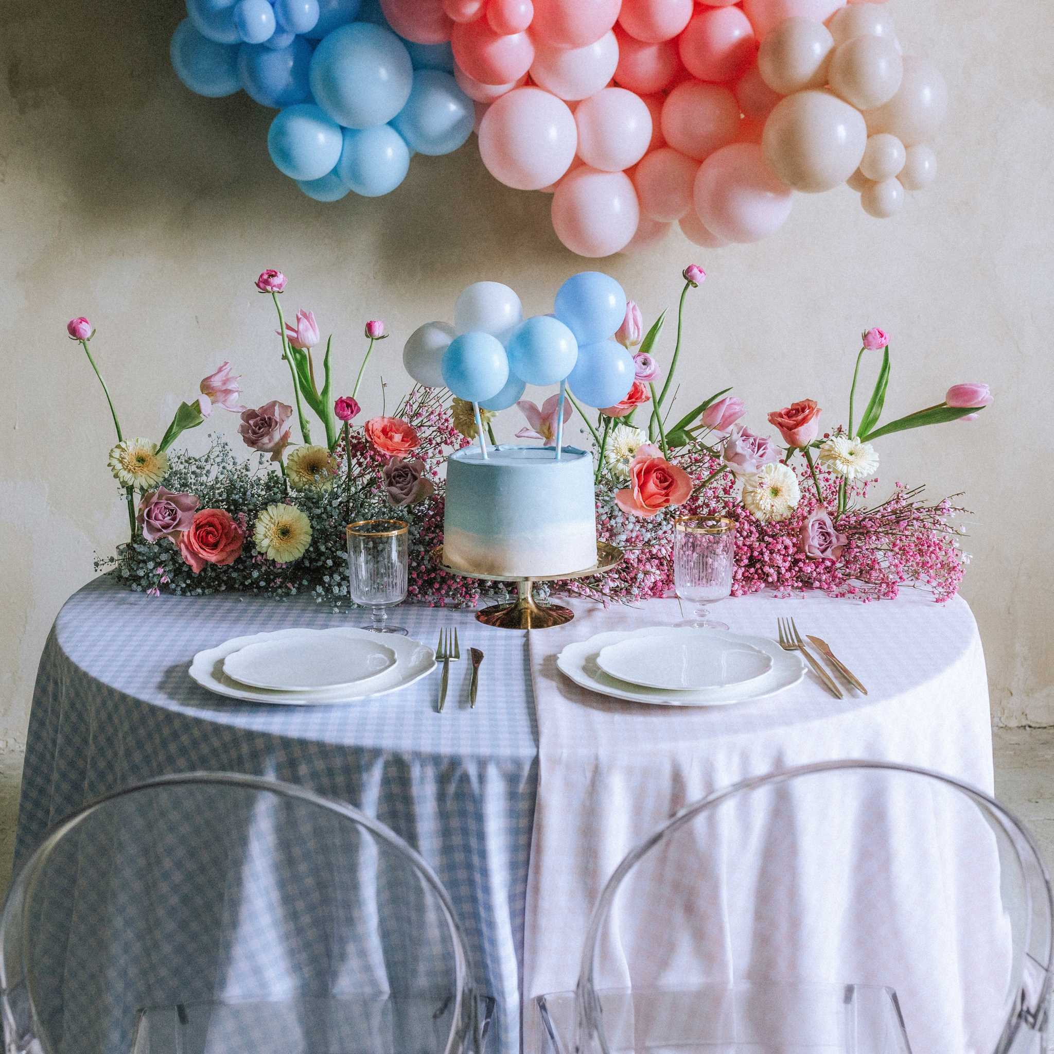 Ballon- Kuchentopper Hellblau -hey-Party.de- Cupcake- und Kuchen-Topper -#Variante_