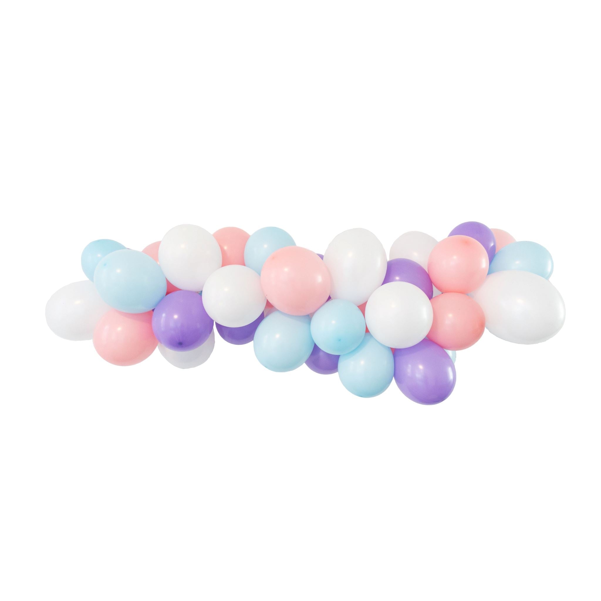 Ballongirlande DIY- Set, Rosa-Lila-Hellblau -hey-Party.de- Ballongirlanden -#Variante_