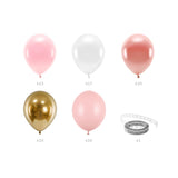 Ballongirlande DIY Set, Rosa-weiß-gold -hey-Party.de- Ballongirlanden -#Variante_