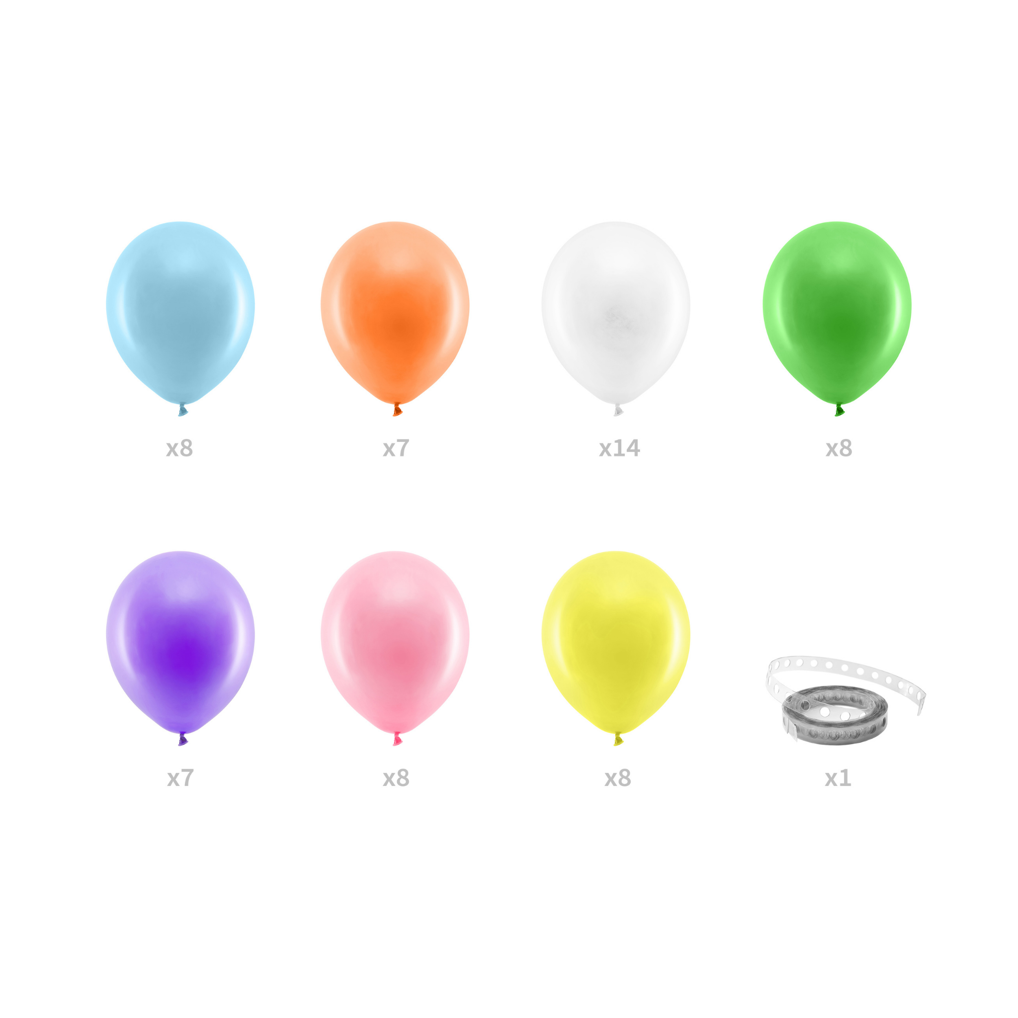 Ballongirlande DIY Set, Regenbogen -hey-Party.de- Ballongirlanden -#Variante_