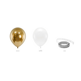 Ballongirlande DIY Set, Weiß-Gold -hey-Party.de- Ballongirlanden -#Variante_