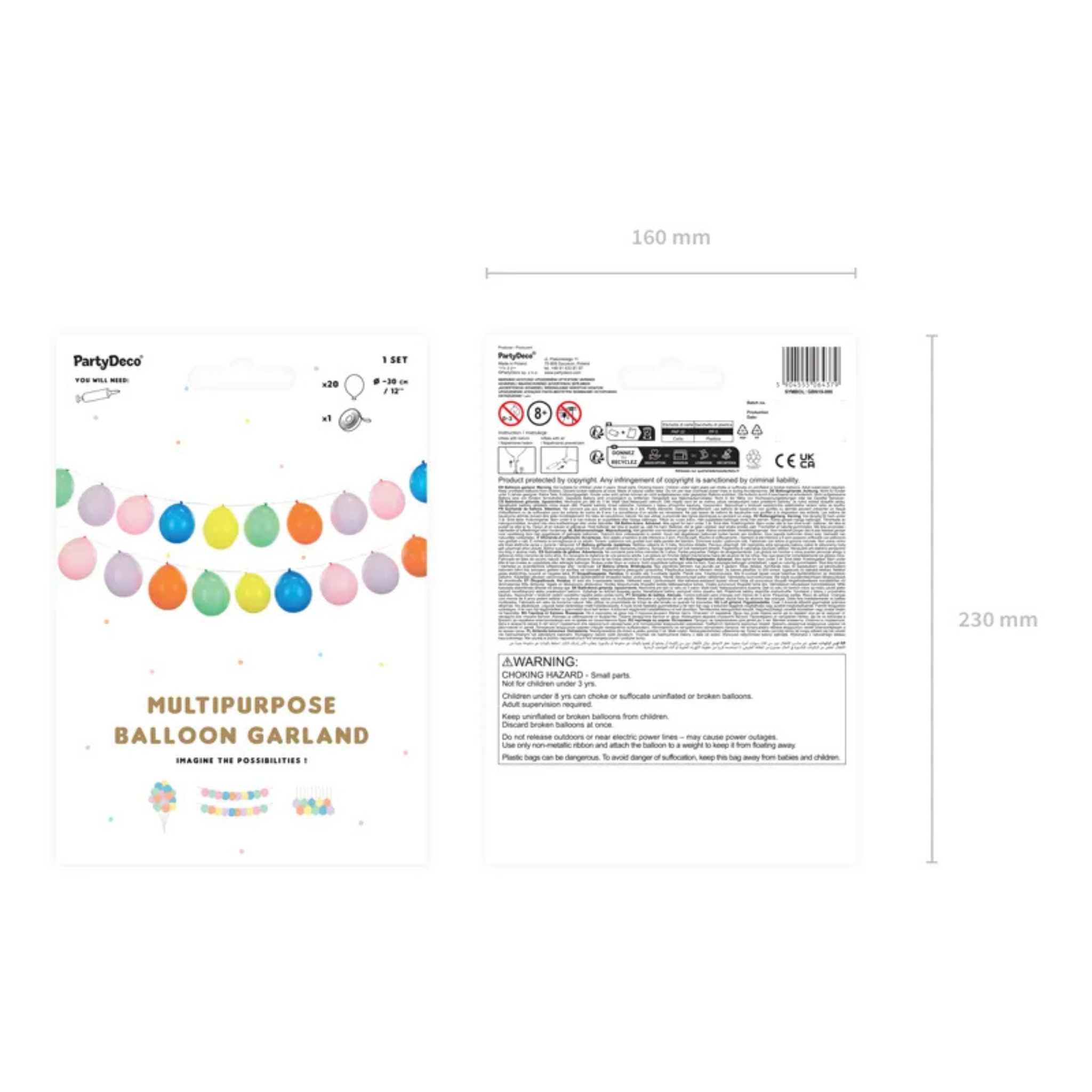 Ballongirlande 3-in-1 DIY Set Bunt -hey-Party.de- Ballongirlanden -#Variante_