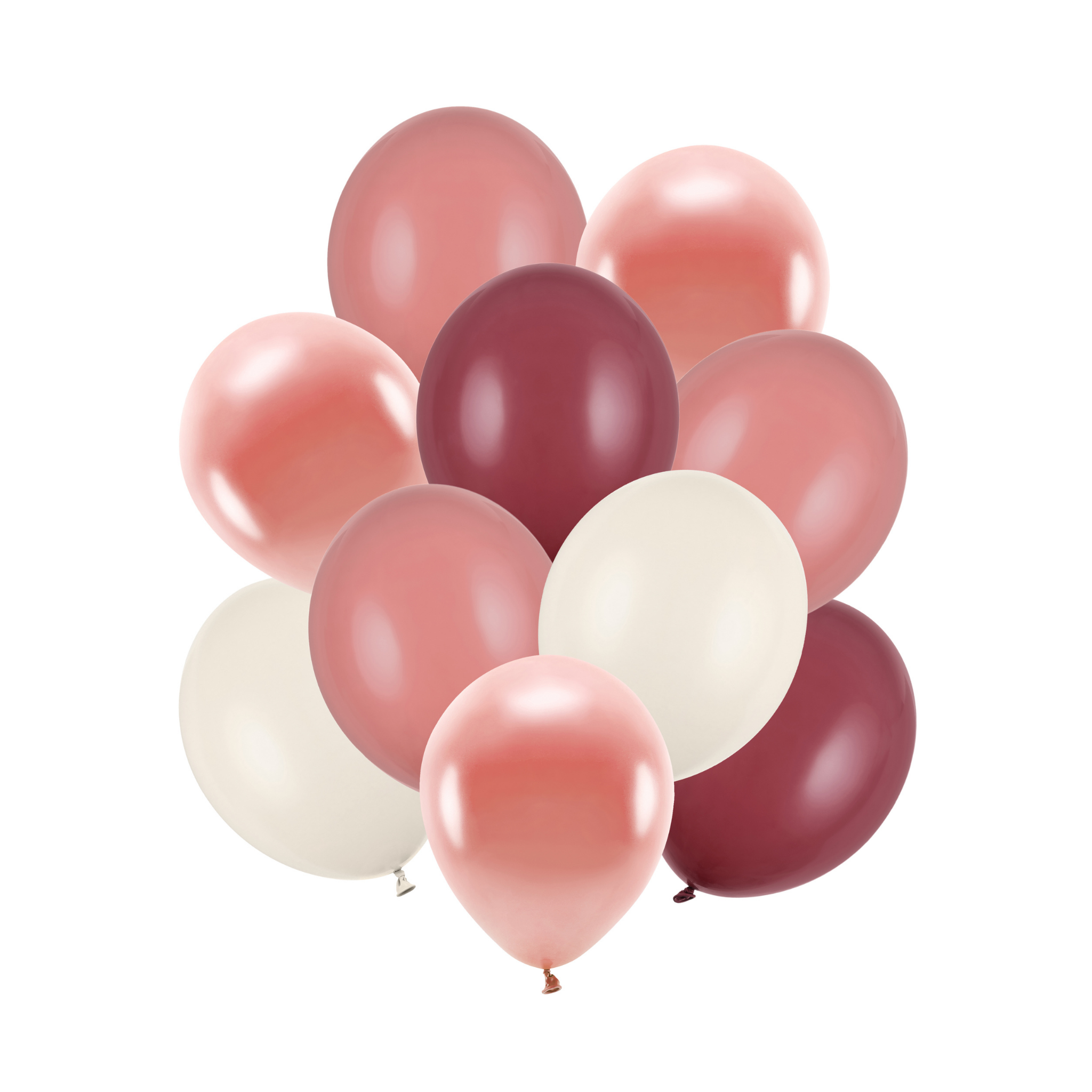 Luftballon-Set Rosa-Bordeaux-Altrosa-Beige -hey-Party.de- Latexballons -#Variante_