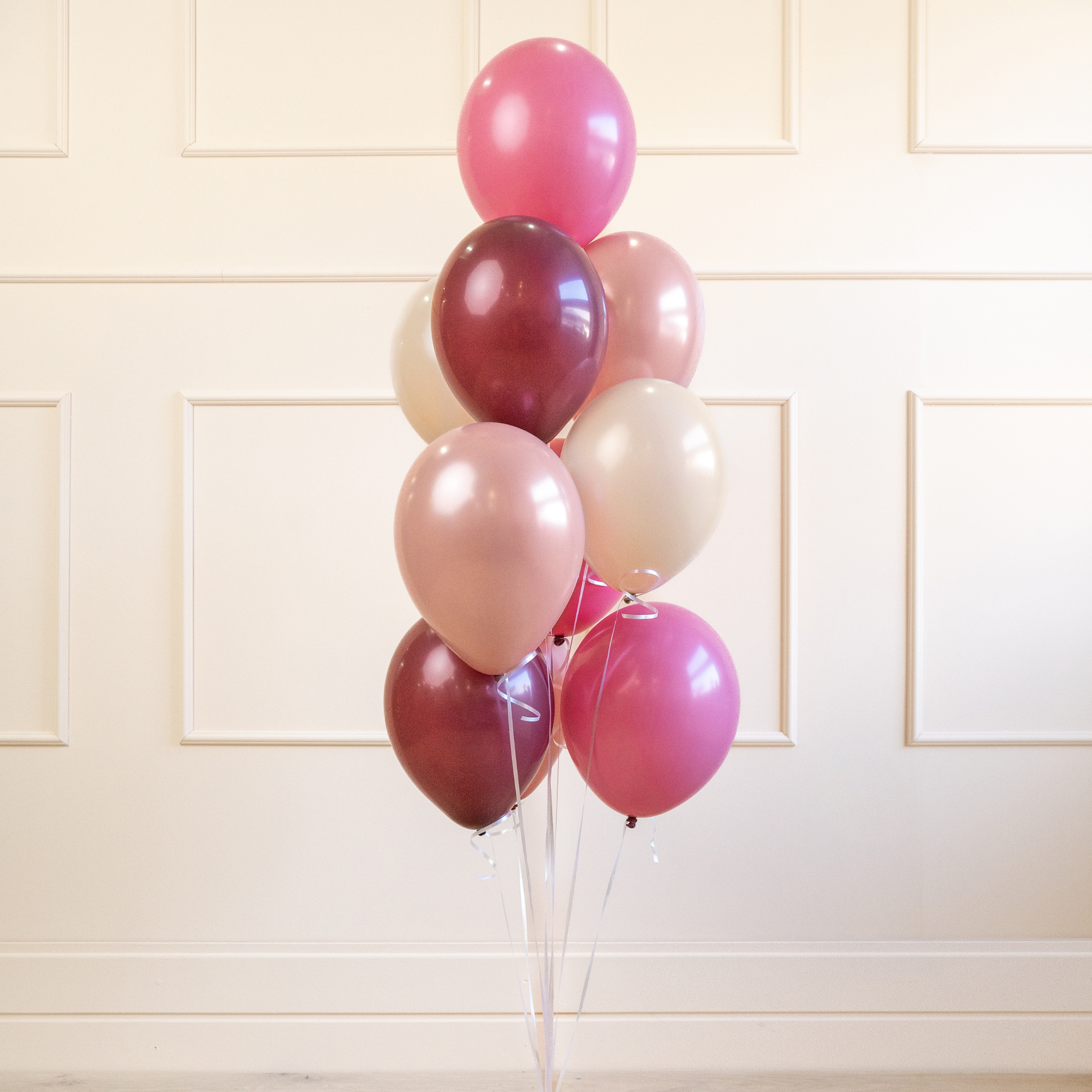 Luftballon-Set Rosa-Bordeaux-Altrosa-Beige -hey-Party.de- Latexballons -#Variante_