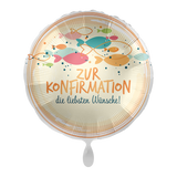 Folienballon rund "Zur Konfirmation" Fische -hey-Party.de- Folienballons -#Variante_