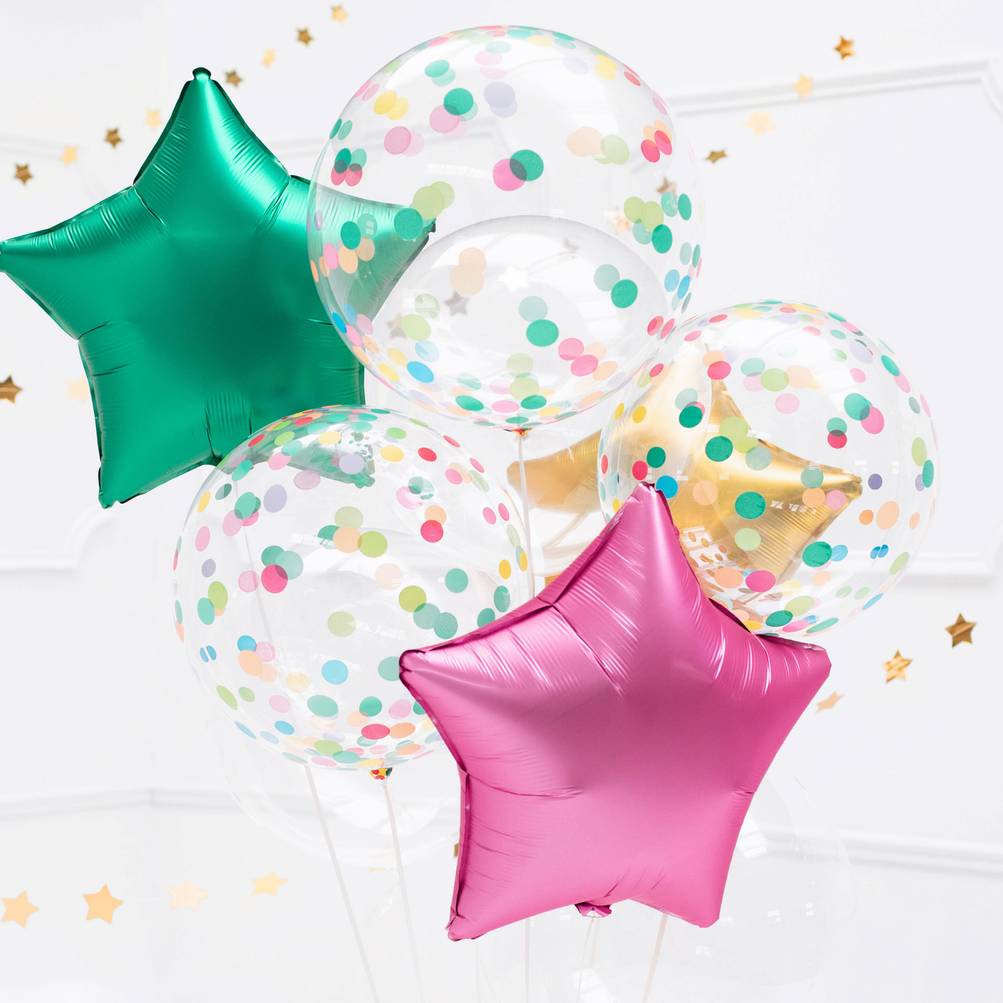 Bubble Ballon Transparent Bunte Punkte -hey-Party.de- Bubble Ballons -#Variante_