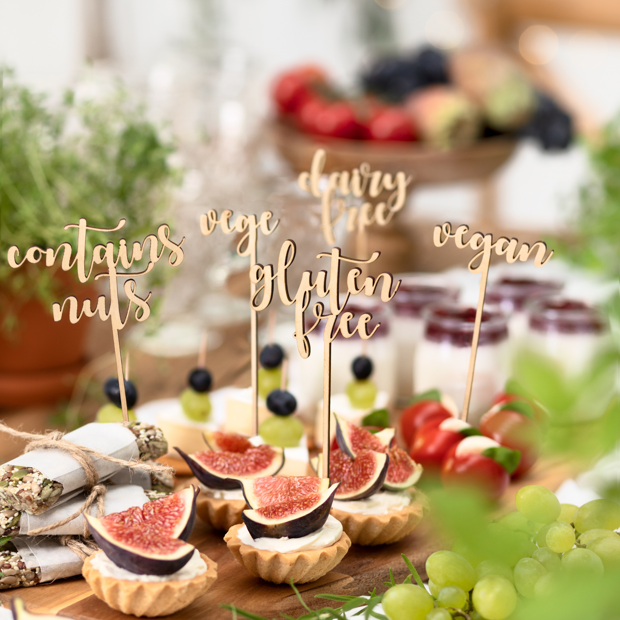Buffet-Topper Holz -hey-Party.de- Cupcake- und Kuchen-Topper -#Variante_