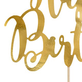 Caketopper „Happy Birthday“ Gold -hey-Party.de- Cupcake- und Kuchen-Topper -#Variante_