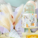 Caketopper "Happy Birthday" Holz -hey-Party.de- Cupcake- und Kuchen-Topper -#Variante_