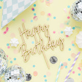 Caketopper "Happy Birthday" Holz -hey-Party.de- Cupcake- und Kuchen-Topper -#Variante_