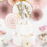 Caketopper „Mr & Mrs“ Gold -hey-Party.de- Cupcake- und Kuchen-Topper -#Variante_